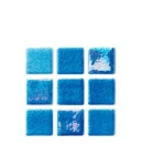 Hispano Glass- Mosaico niebla destellos azul claro