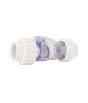 Valvula check de PVC transparente conexiones 1.5″