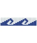 Vetro Venecia- Cenefa olas en mosaico veneciano 2×2